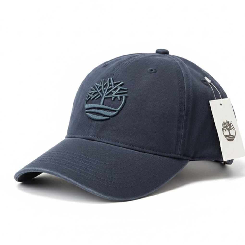 Timberland Soundview Embroidered canvas Baseball Cap – Navy